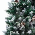vidaXL Umelý vianočný stromček s LED a setom gulí a šiškami 180 cm