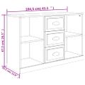 vidaXL Komoda vysoký lesk biela 104,5x35,5x67,5 cm kompozitné drevo