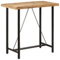 vidaXL Barový stôl 110x55x107 cm masívne mangové drevo a železo