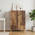 vidaXL Servírovacia skriňa so zásuvkou Staré drevo 66 x 34,5 x 95 cm