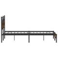 vidaXL Posteľný rám bez matraca dymový dub 150x200 cm kompozitné drevo
