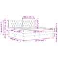 vidaXL Rám postele s matracom s čelnou doskou Modrá 200 x 200 cm Zamat
