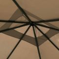 vidaXL Altánok s poťahmi na stĺpiky 3x3x2,6 m, sivohnedý 160 g/m²