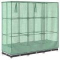 vidaXL Záhon s krytom na skleník ratanový vzhľad 120x40x123 cm