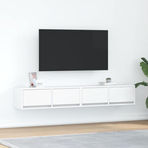 vidaXL TV skrinky 2 ks biele 80x31x25,5 cm kompozitné drevo