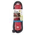 Prepojovací kábel EMOS P14131 / 3 m / 4 zásuvky / s vypínačom / černo-červený / guma-neopren / 1,5 mm2