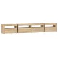 vidaXL TV skrinka s LED svetlami dub sonoma 240 x 35 x 40 cm
