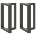 vidaXL Nohy k jedálenskému stolu v tvare T, 2 ks, antracitové, 50x35x(72-73) cm, oceľ