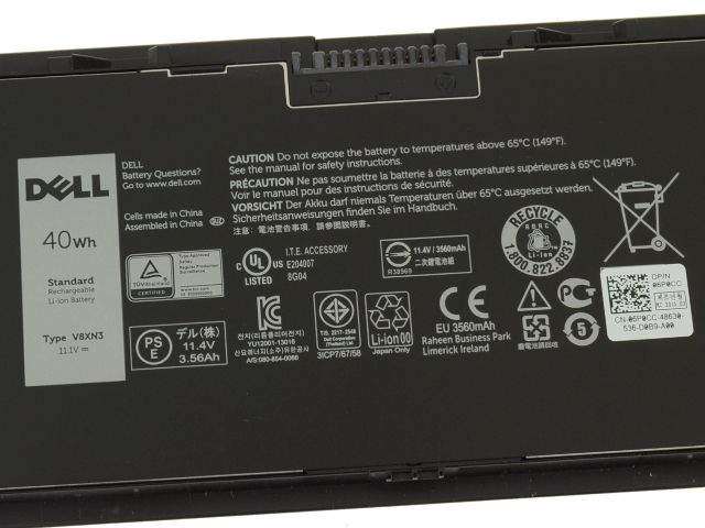 DELL Batéria 3-cell 40W/HR LI-ON Latitude E7450 Batéria, pre notebook, originálna, 40Wh, Li-Ion, 3-článková, pre Dell Latitude E7450