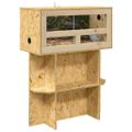 vidaXL Základňa terária s poličkou Hnedá 60 x 30 x 50 cm OSB
