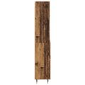 vidaXL Highboard Staré drevo 69,5 x 34 x 180 cm Kompozitné drevo