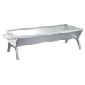 vidaXL Podnos na grilovanie strieborný 118x42x31 cm nehrdzavejúca oceľ