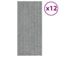 vidaXL Strešný panel 12 ks Strieborná 100 x 45 cm Pozinkovaná oceľ