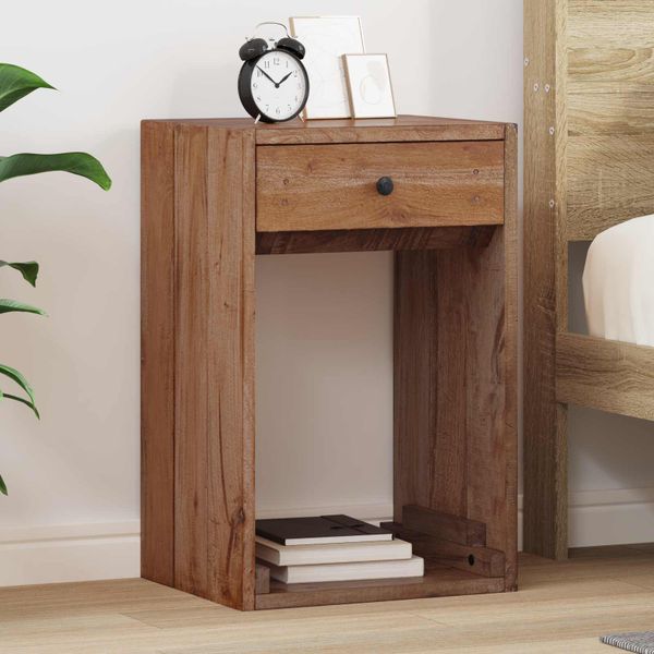 vidaXL Nočný stolík Hnedá 63 x 30 x 79 cm Masívne mahagónové drevo