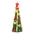 vidaXL Umelý vianočný stromček vyskakovací 150 LED zelený 180 cm