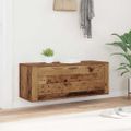 vidaXL Skriňa na topánky 100 x 35 x 38 cm Kompozitné drevo Staré drevo