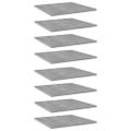 vidaXL Prídavné police 8ks, betónovo sivé 40x40x1,5cm kompozitné drevo