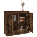 vidaXL Komoda dymový dub 70x35,5x67,5 cm spracované drevo