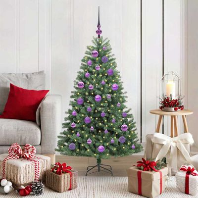 vidaXL Umelý Sklápací Vianočný Stromček Zelená 120 cm PVC a kov
