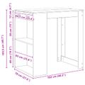 vidaXL Barový stôl 102 x 70 x 103,5 cm Kompozitné drevo Čierny dub
