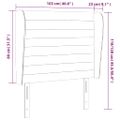 vidaXL Čelo postele so záhybmi zelené 103x23x118/128 cm látka
