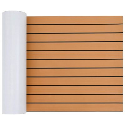 vidaXL Loďová podložka Pruhovaný Hnedá a čierna 240 x 60 cm EVA