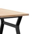 vidaXL Konferenčný stolík v tvare Y 90x90x45,5 cm borovica a oceľ