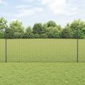 vidaXL Zvarené pletivo s podperami 10 x 1,2 m PVC potiahnutá oceľ Sivá