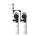 vidaXL Kovanie na posuvné dvere čierne 183 cm oceľové