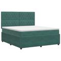vidaXL Posteľ boxspring s matracom Tmavozelená 140 x 190 cm Zamat