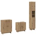 vidaXL 3-dielna skrinka do kúpeľne EDE Dub artisan Kompozitné drevo