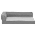 vidaXL Ergonomický matrac pre psa 75x53 cm ľanový vzhľad flís šedý