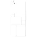 vidaXL Sprchová zástena z ESG skla biela 90x195 cm