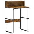 vidaXL Stôl s úložným priestorom Dymový dub 60 x 50 x 91 cm