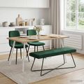 vidaXL lavička Tmavozelená 110 x 40 x 45 cm Zamat