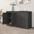 vidaXL Komody 2 ks sivé 70x35x80 cm masívna borovica