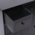 vidaXL Komoda s 10 zásuvkami čierna 113x30x79 cm drevená