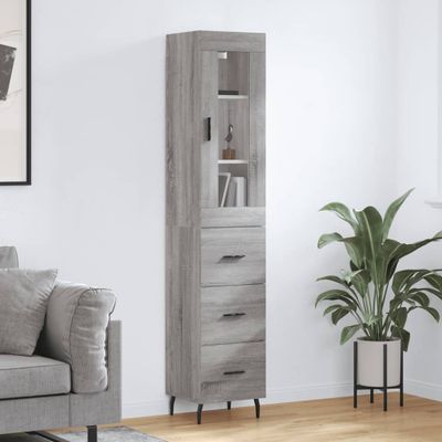 vidaXL Vysoká skrinka dub sonoma 34,5x34x180 cm spracované drevo