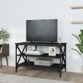 vidaXL TV skrinka čierna 80x40x50 cm spracované drevo