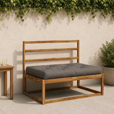 vidaXL Vankúš na paletu VIANEN 100% polyester Sivá 120 x 60 x 12 cm