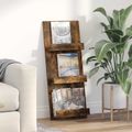 vidaXL Regál na časopisy Dymová dub 43 x 11 x 102 cm Kompozitné drevo