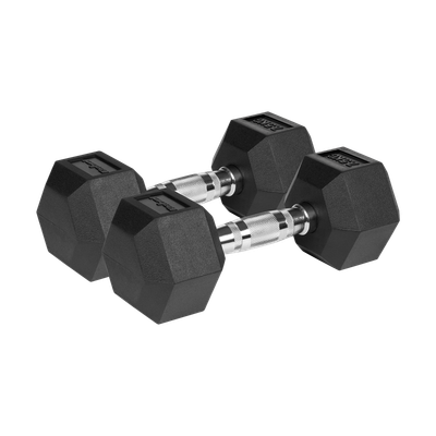 Pogumované liatinové činky HEX REBEL ACTIVE RBA-2325-07.5  2x7,5 kg
