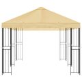 vidaXL Záhradný altánok 6 x 3 m Krémová Polyester a oceľ 190 gsm