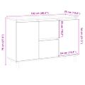 vidaXL Komoda staré drevo 102x35x70 cm kompozitné drevo