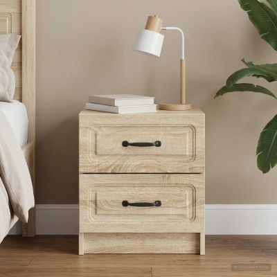 vidaXL Nočný stolík Dub sonoma 43 x 34,5 x 44,5 cm Kompozitné drevo