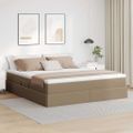 vidaXL Postel s úložným prostorem a matrací Kapučínová 180 x 200 cm
