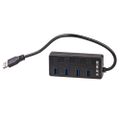 Akyga Hub AK-AD-33 USB active USB A (m) / 4x USB A (f) switches ver. 3.0 15cm