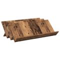 vidaXL Regál na časopisy s poličkou Staré drevo 90 x 53 x 28,5 cm