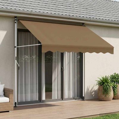 vidaXL Ručná skladacia markíza 180 g / m² polyester s PU povrchom