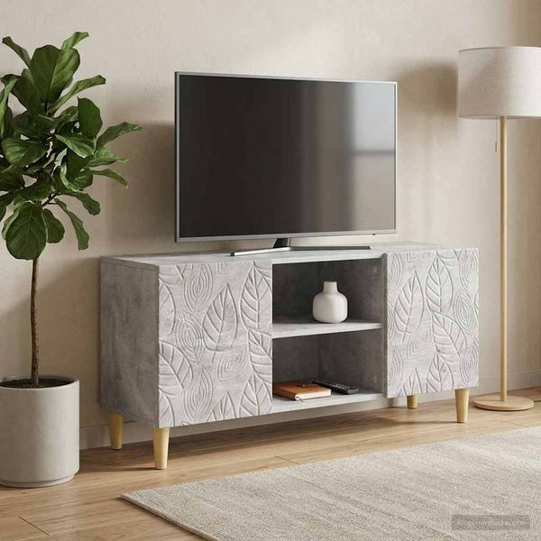 vidaXL TV skrinka 102 x 34,5 x 50 cm Betónovo sivá Kompozitné drevo